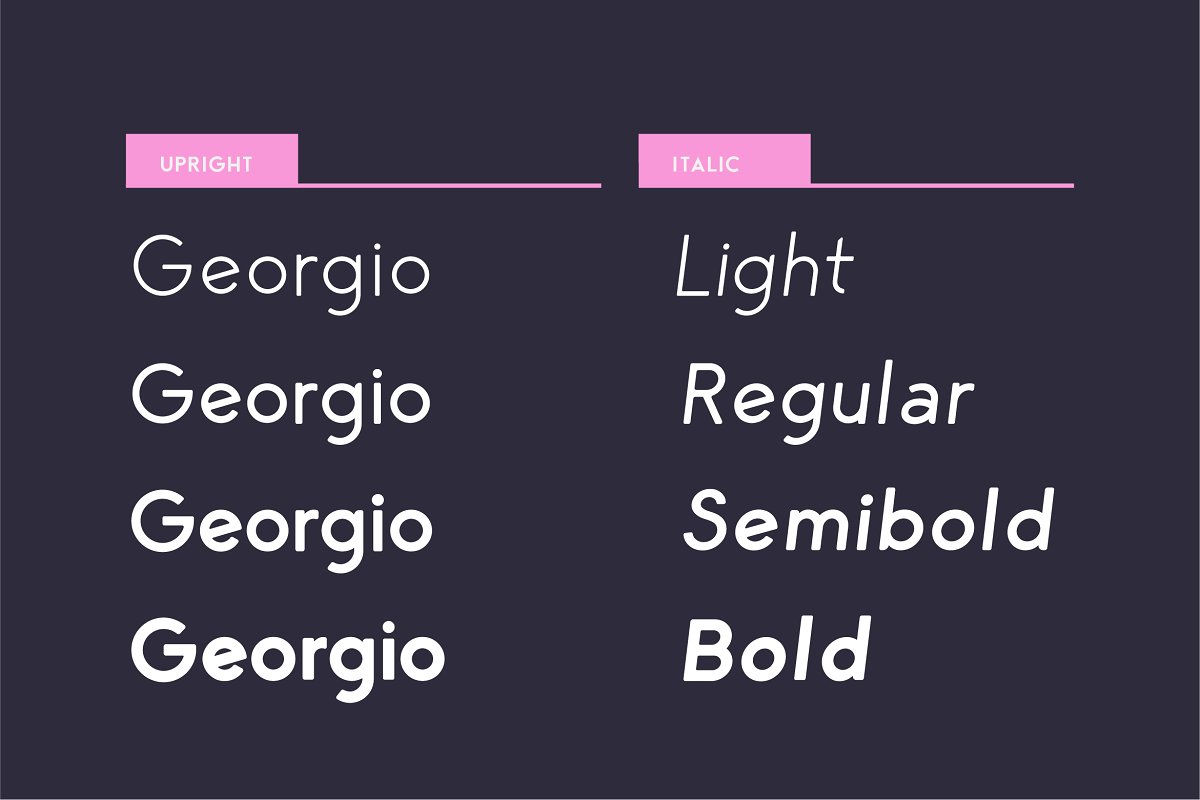 Пример шрифта George Round Light Italic